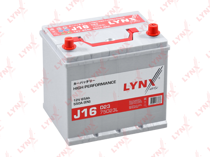 Аккумулятор LYNXauto 6СТ65 75D23L