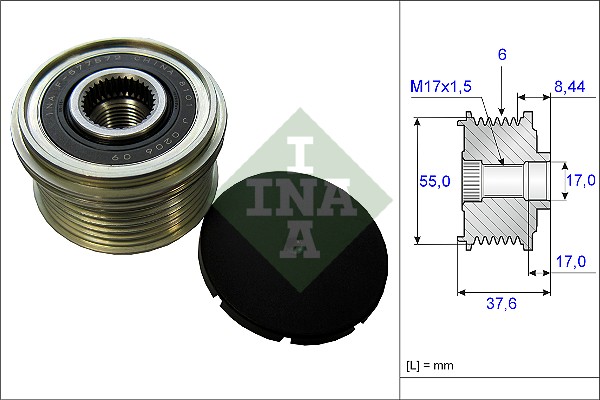 Шкив генератора MMC 4B10/11/12 4J10/11 CY3/4/6A CW4/5W GA2/3W GF2/3/7W HA1W CX3/4/6A Mazda Z6 LF L8 L3 BK# BL# GG# GY#
