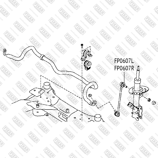 Тяга стабилизатора передняя Nissan T31 J10E J32 JJ10E T32R Z51 Renault Koleos I HY# 08/06-