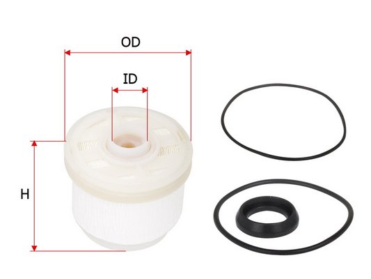 Фильтр топливный Toyota 1/2KD-FTV 2AD-FHV KUN15/2# ALE20 IS250/350 1GD-FTV GUN12#/135/15#/165 15/06-