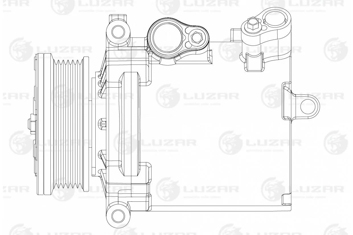 Компрессор кондиционера MMC CY3/48A CX3/48A CW5/8W NA8W Citroen 2.2L 2.4L C-Crosser 07/02- Peugeot 2.2L 2.4L 4007 07/02-13/03