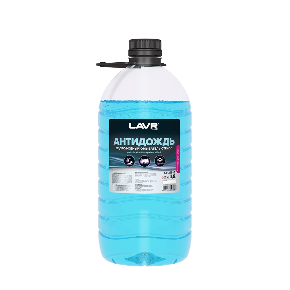 Жидкость в омыватель LAVR гидрофобная 3.8L (летняя)