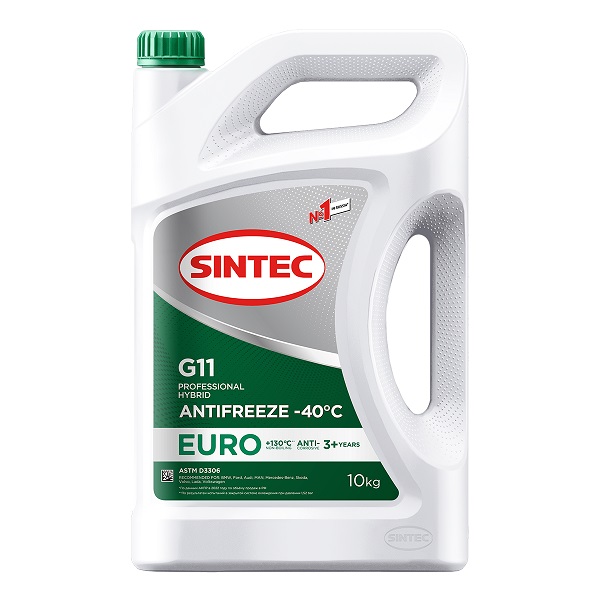 Антифриз Sintec Euro -40 G11 зеленый АКЦИЯ 10L по цене 8L